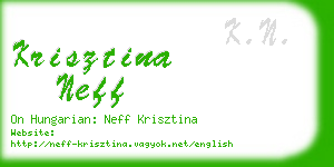 krisztina neff business card